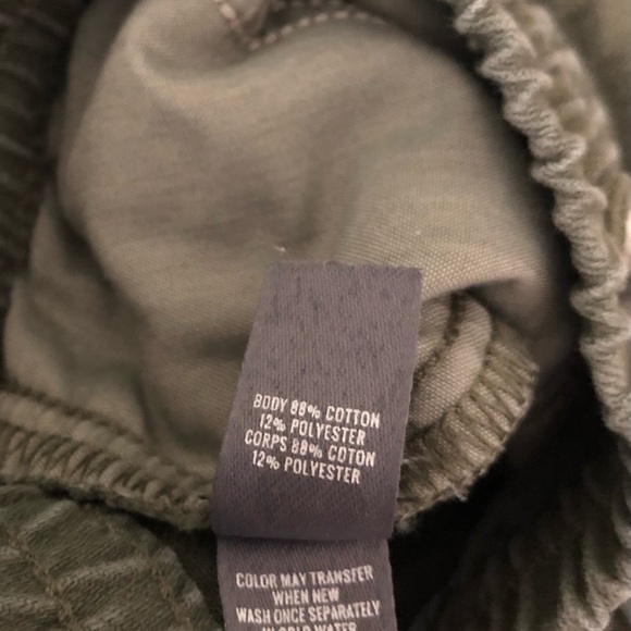 AERIE Green Frayed Denim Shorts With Elastic Waist & Pockets Size XS - Picture 6 of 6